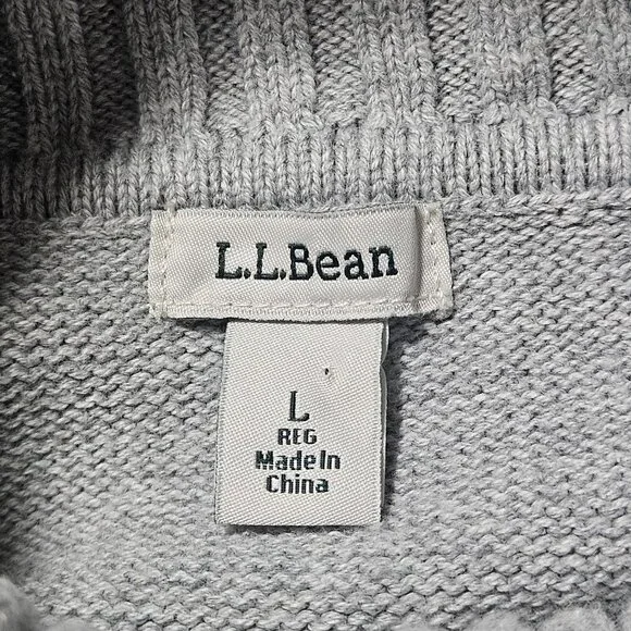 L.L.Bean Women’s Gray Turtleneck Sweater L Cozy Minimalist Quiet Luxury Fall - Picture 4 of 12